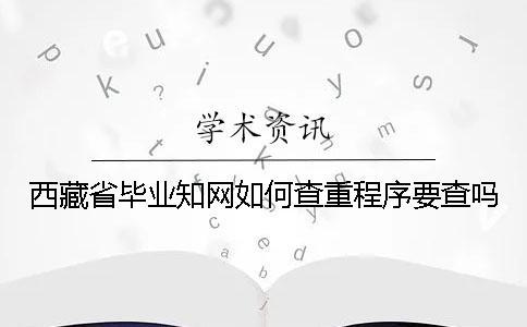 西藏省畢業(yè)學(xué)術(shù)如何查重？程序要查嗎？